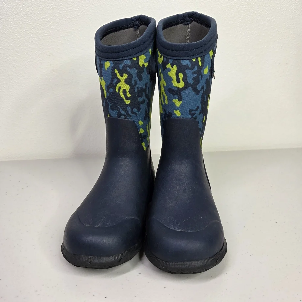 Bogs K YORK NEO CAMO Kids Blue and Green Camouflage Rain Snow Boots